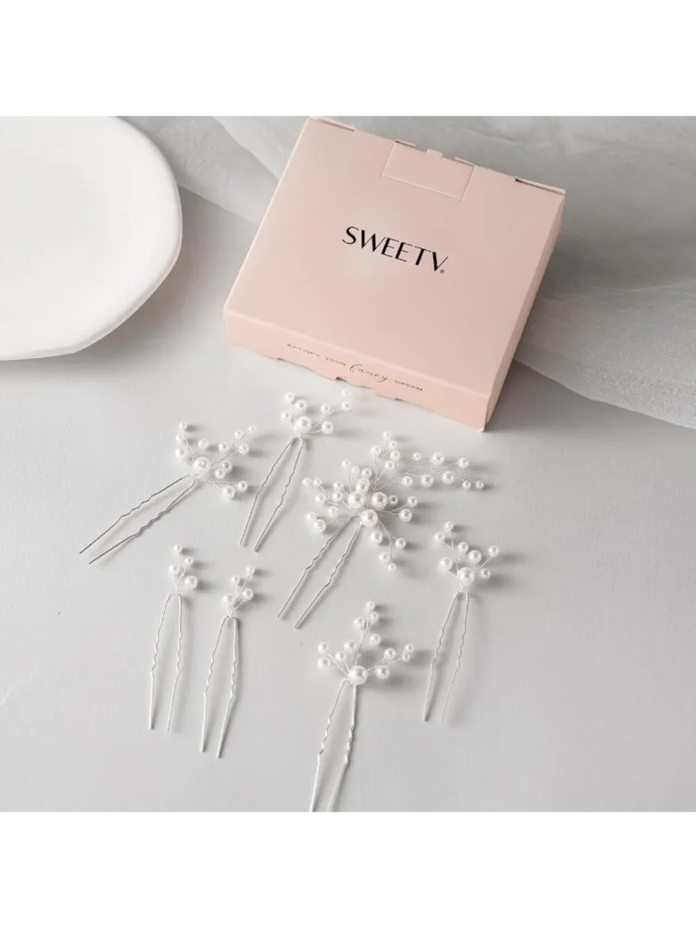 Elegant Pearl Hair Pins Set - 7Pcs Bridal Hair Accessories for Weddings & Events